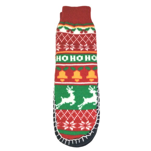 Christmas 'HOHOHO' Slipper Socks - Size 5 *NEW* - Picture 3 of 3